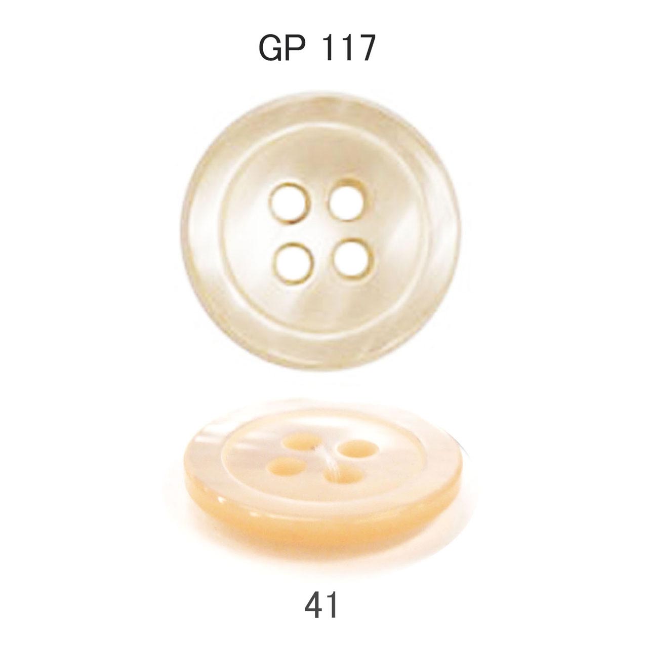 プラスチックボタン 4つ穴 GP117[プラスチックボタン] 日東ボタン/島田